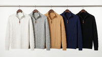 Pull Torsadé demi zip Old Money - Zeroh